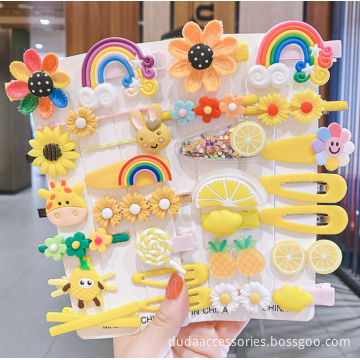 Children's Cute Cartoon Korean Jewelry Princess Headdress Girls Side Clip Bb Hairpin Baby Girl Hair Accessories